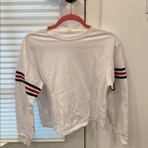 white long sleeved John Galt top